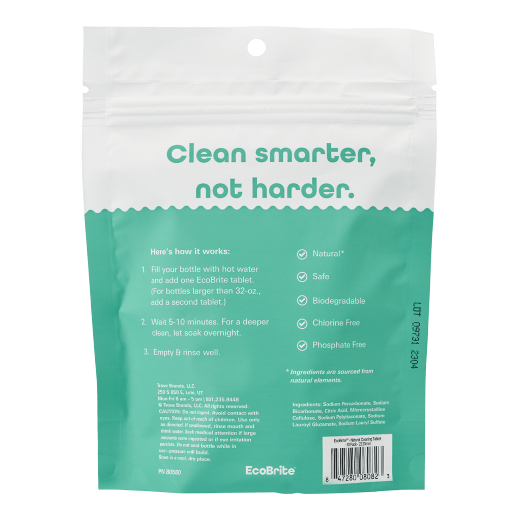 Bottle Cleaning Tablets - Your work bag's favorite.
